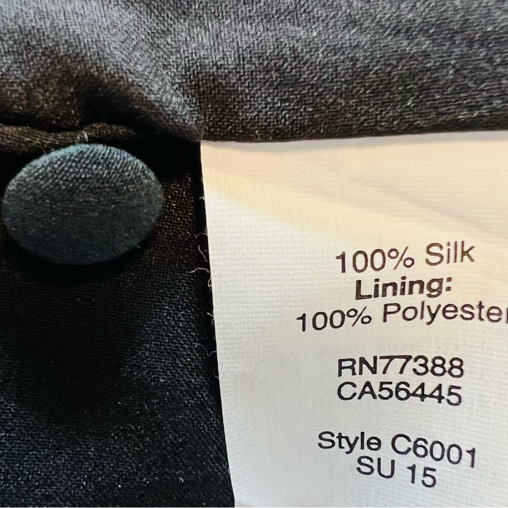 Madewell’s Ikat Brushed Silk Maxi Dress Sleeveless Black/Cream Size 6 - Picture 8 of 10